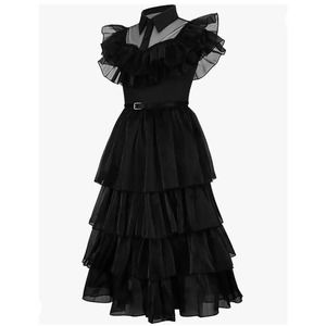 Cosplay Addams Family Wednesday Party Halloween Dress Costume for Kids Large 10